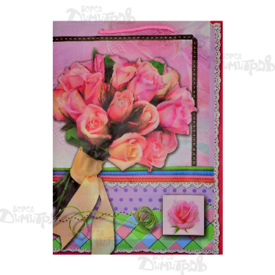 Торба с ЦВЕТЯ мат 45х33