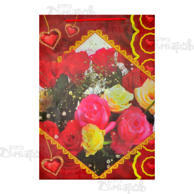 Торба с ЦВЕТЯ мат 45х33