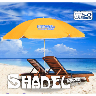 Чадър за плаж от алуминий SHADEL S-класа 200 ОРАНЖЕВ